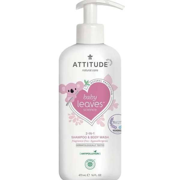 Babyshampoo>Attitude 2-In-1 Shampoo & Body Wash Parfumvrij