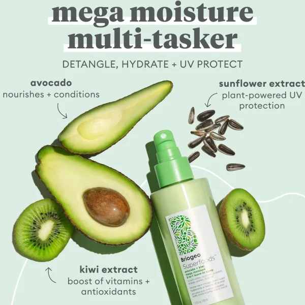 Leave-In-Conditioner>Briogeo Superfoods Avocado + Kiwi Mega Moisture 3-In-1 Leave-In Spray