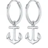 Oorringen>Elli Dames Creoolse Anker Hanger Maritiem In 925 Sterling Zilver