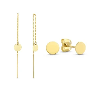 Sieraden Sets>Isabel Bernard Cadeau D'Isabel Dames Giftset/Oorbellen/Oorhangers/Oorknoppen Goud - Goud