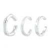 Ear Cuffs>KUZZOI Heren Oorklem Set Van 3 Geo Organiek In 925 Sterling Zilver