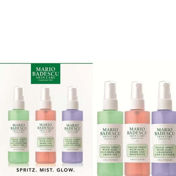 Gezichtsspray>Mario Badescu Face Spa Spritz. De Nevel. Gloed. Set