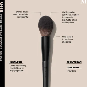 Poederpenselen>Morphe Vegan Pro Series V115 Fixeerpoederpenseel Voor Details