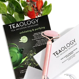 Massageolie>Teaology Rozenkwarts Vibrerende Gezichtsroller