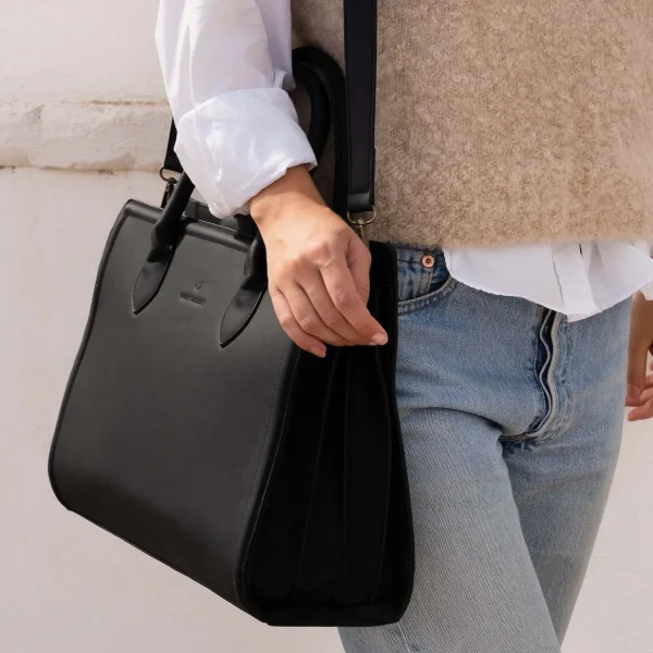 Shoppers>Violet Hamden Essential Bag Dames Laptoptas/Shopper Kunstleer - Zwart