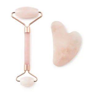 Gezichtsmassage>Zoe Ayla Gua Sha Set + Roze Kwarts Gezichtsroller